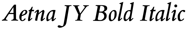 Aetna JY Bold Italic Font