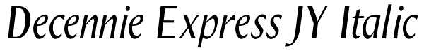 Decennie Express JY Italic Font