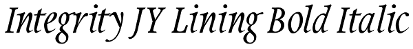 Integrity JY Lining Bold Italic Font