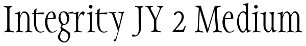 Integrity JY 2 Medium Font