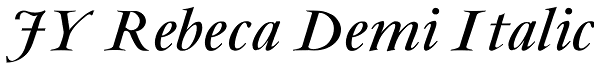 JY Rebeca Demi Italic Font