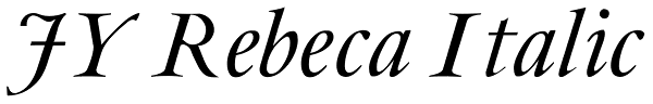 JY Rebeca Italic Font