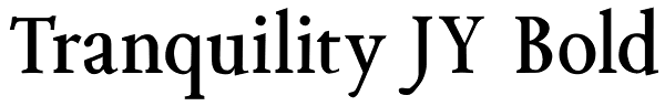 Tranquility JY Bold Font