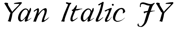 Yan Italic JY Font