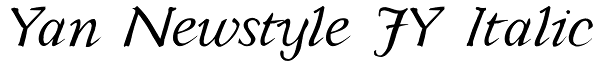 Yan Newstyle JY Italic Font