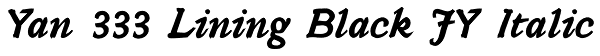 Yan 333 Lining Black JY Italic Font