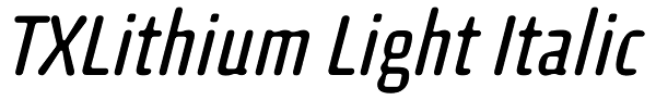 TXLithium Light Italic Font