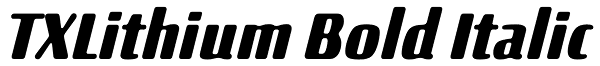 TXLithium Bold Italic Font