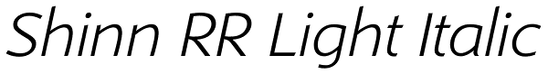 Shinn RR Light Italic Font