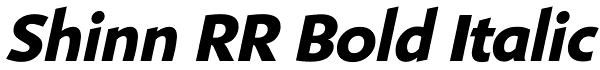 Shinn RR Bold Italic Font