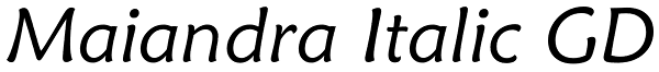 Maiandra Italic GD Font