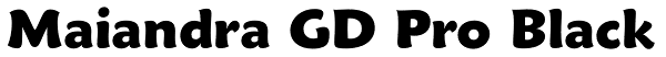 Maiandra GD Pro Black Font