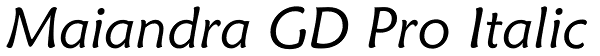 Maiandra GD Pro Italic Font