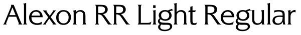 Alexon RR Light Regular Font