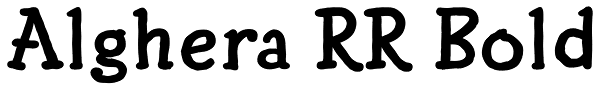 Alghera RR Bold Font