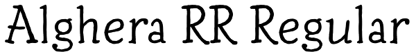 Alghera RR Regular Font