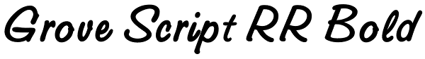 Grove Script RR Bold Font