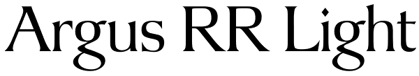 Argus RR Light Font