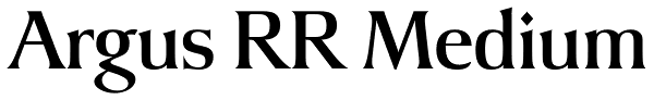 Argus RR Medium Font