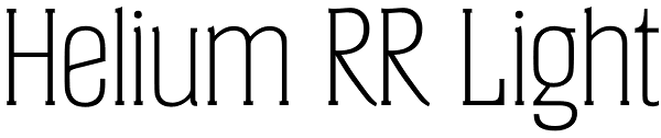 Helium RR Light Font