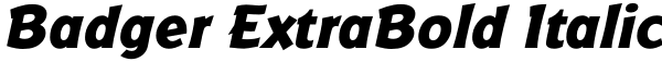 Badger ExtraBold Italic Font