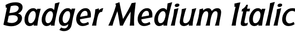 Badger Medium Italic Font