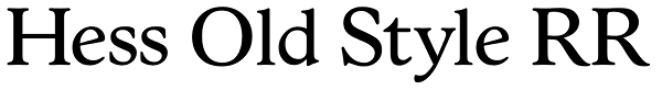 Hess Old Style RR Font