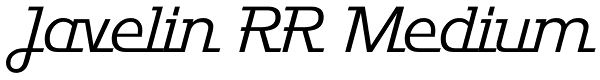 Javelin RR Medium Font