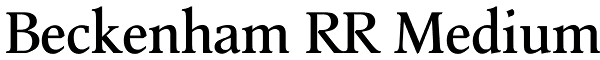 Beckenham RR Medium Font