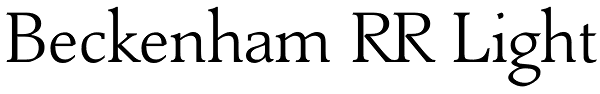Beckenham RR Light Font