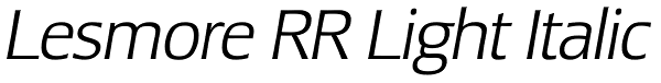 Lesmore RR Light Italic Font