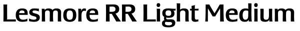 Lesmore RR Light Medium Font