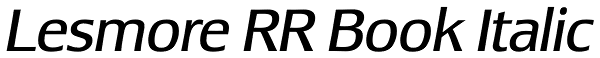 Lesmore RR Book Italic Font