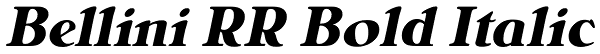 Bellini RR Bold Italic Font