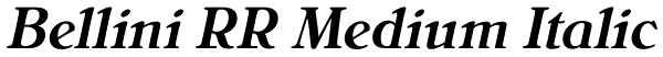 Bellini RR Medium Italic Font