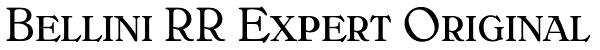 Bellini RR Expert Original Font