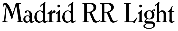 Madrid RR Light Font