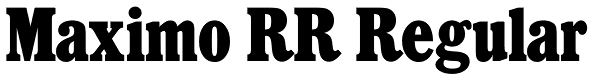 Maximo RR Regular Font