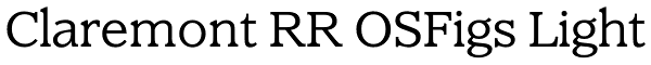 Claremont RR OSFigs Light Font