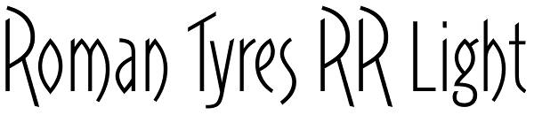 Roman Tyres RR Light Font