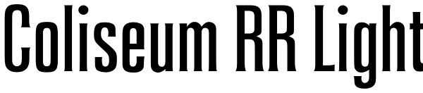 Coliseum RR Light Font