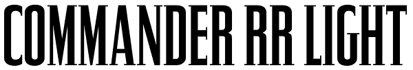 Commander RR Light Font