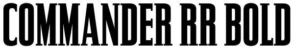 Commander RR Bold Font