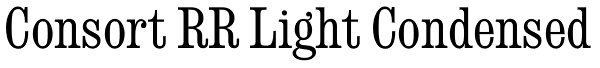 Consort RR Light Condensed Font