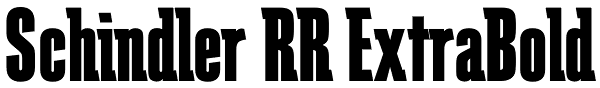 Schindler RR ExtraBold Font