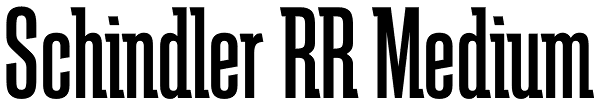 Schindler RR Medium Font