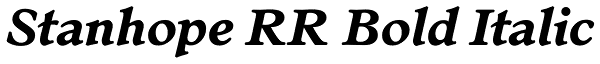 Stanhope RR Bold Italic Font