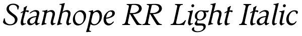 Stanhope RR Light Italic Font