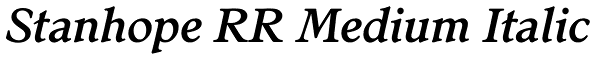 Stanhope RR Medium Italic Font