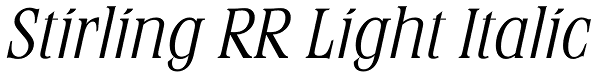 Stirling RR Light Italic Font